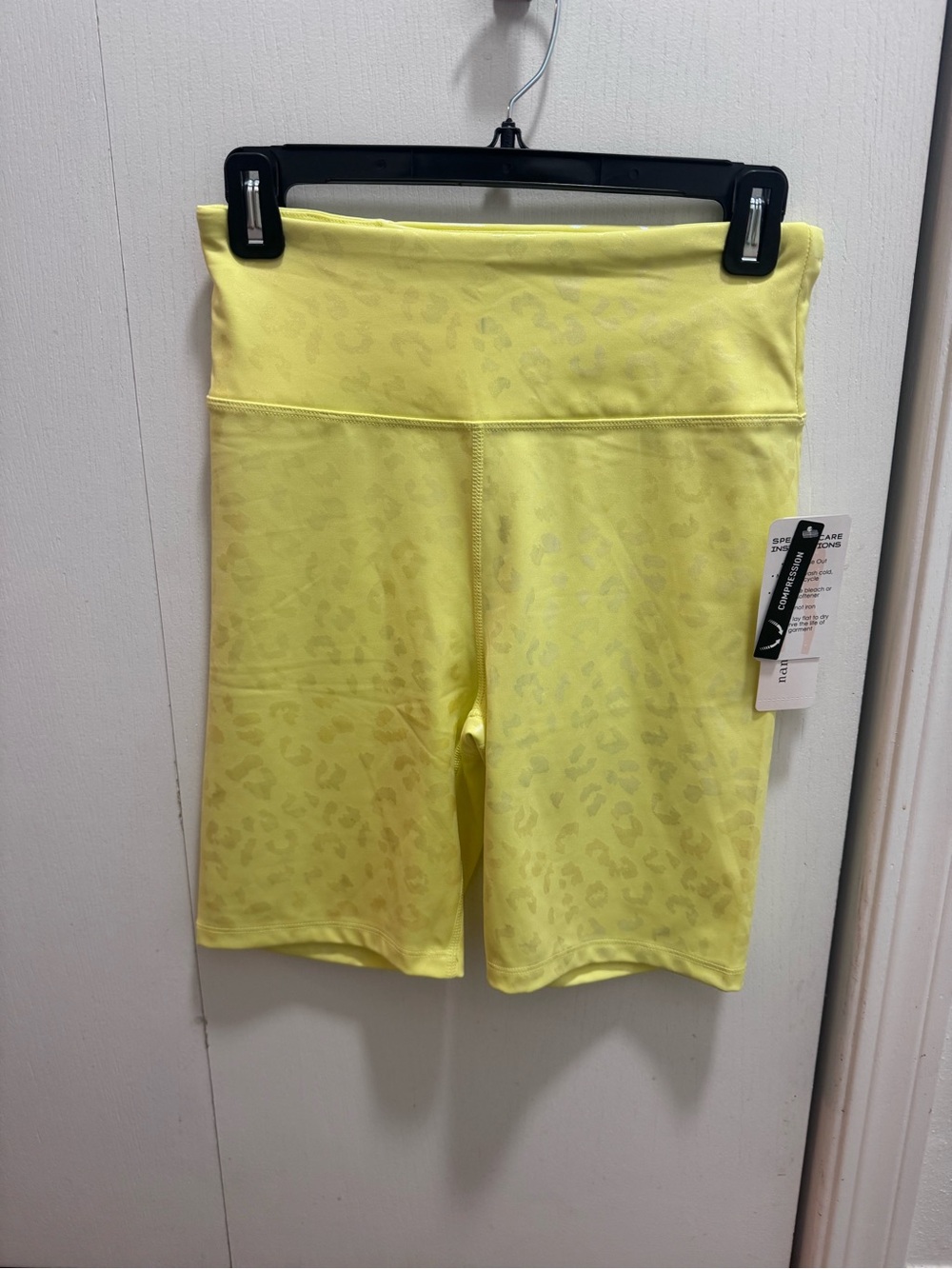 High-Waist Yellow Active Bike Shorts